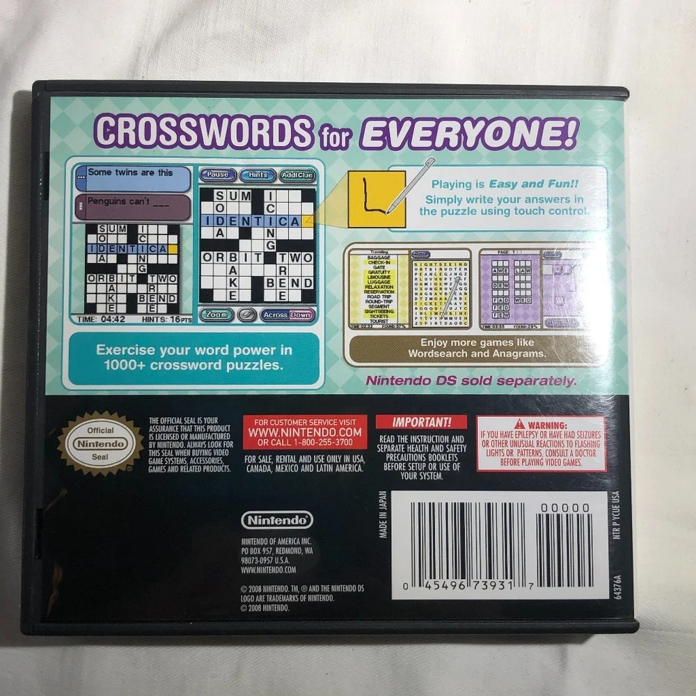 NINTENDO DS CROSSWORDS